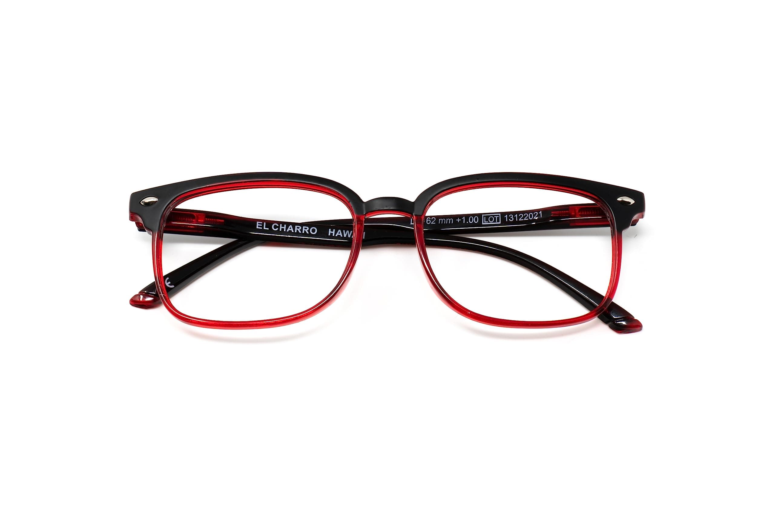 🕶️😎 CHARRO Lesebrille Hawaii Schwarz-rot 2 Dioptrien - Angebot!