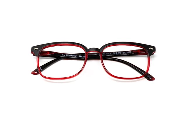 🕶️😎 CHARRO Lesebrille Hawaii Schwarz-rot 2 Dioptrien - Angebot!
