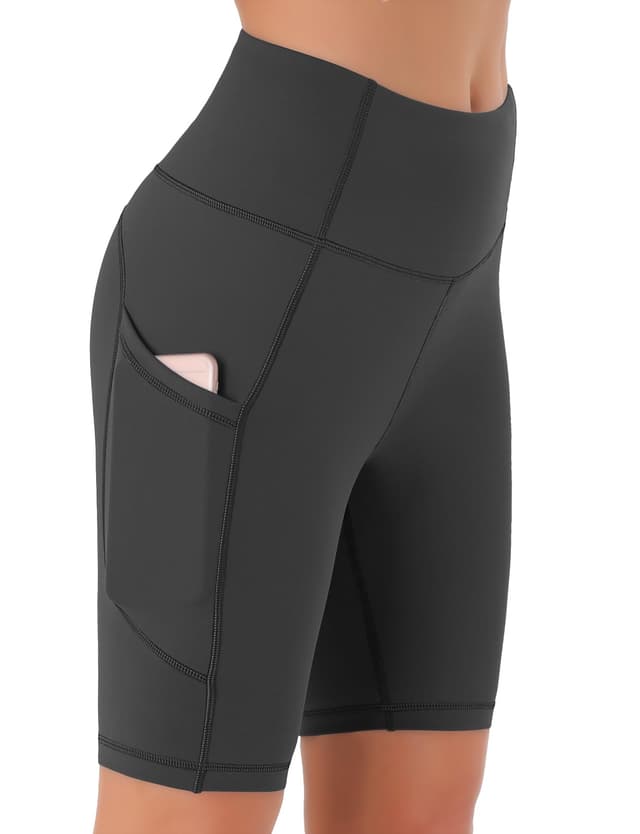 Persit Damen Kurze Leggings mit Taschen M Klassischgrau 😍🏃‍♀️🔑