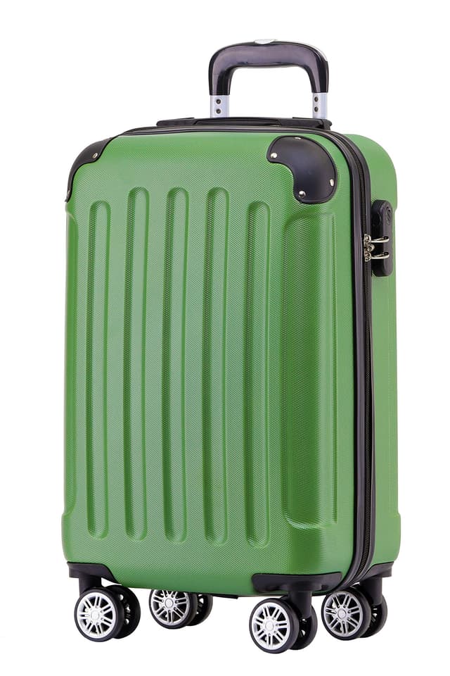 🧳 BEIBYE Hartschalen-Koffer Trolley Rollkoffer Reisekoffer Handgepäck 4 Rollen (M-L-XL-Set) (Olive, M) Olive M