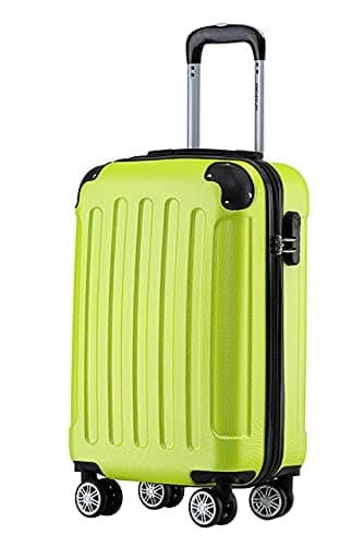 🧳🔒 BEIBYE Hartschalen-Koffer Trolley Rollkoffer Reisekoffer Handgepäck 4 Rollen (M-L-XL-Set) (Gruen, M) Gruen M - Angebot!