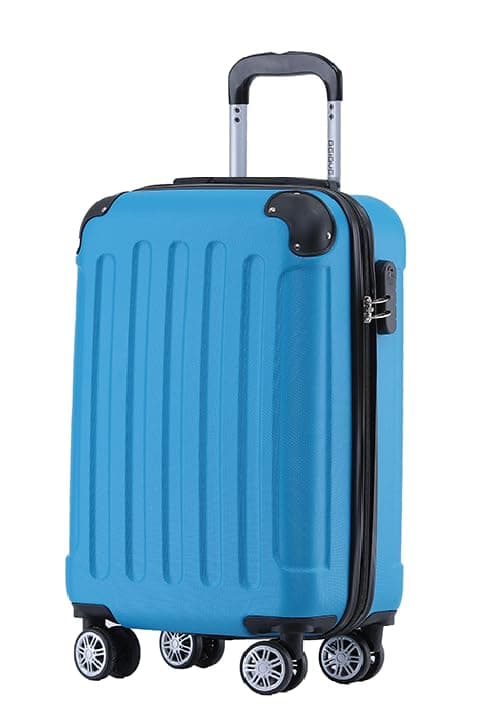 🧳 BEIBYE Hartschalen-Koffer Trolley Rollkoffer Reisekoffer Handgepäck 4 Rollen (M-L-XL-Set) (Türkis, M) 🧳