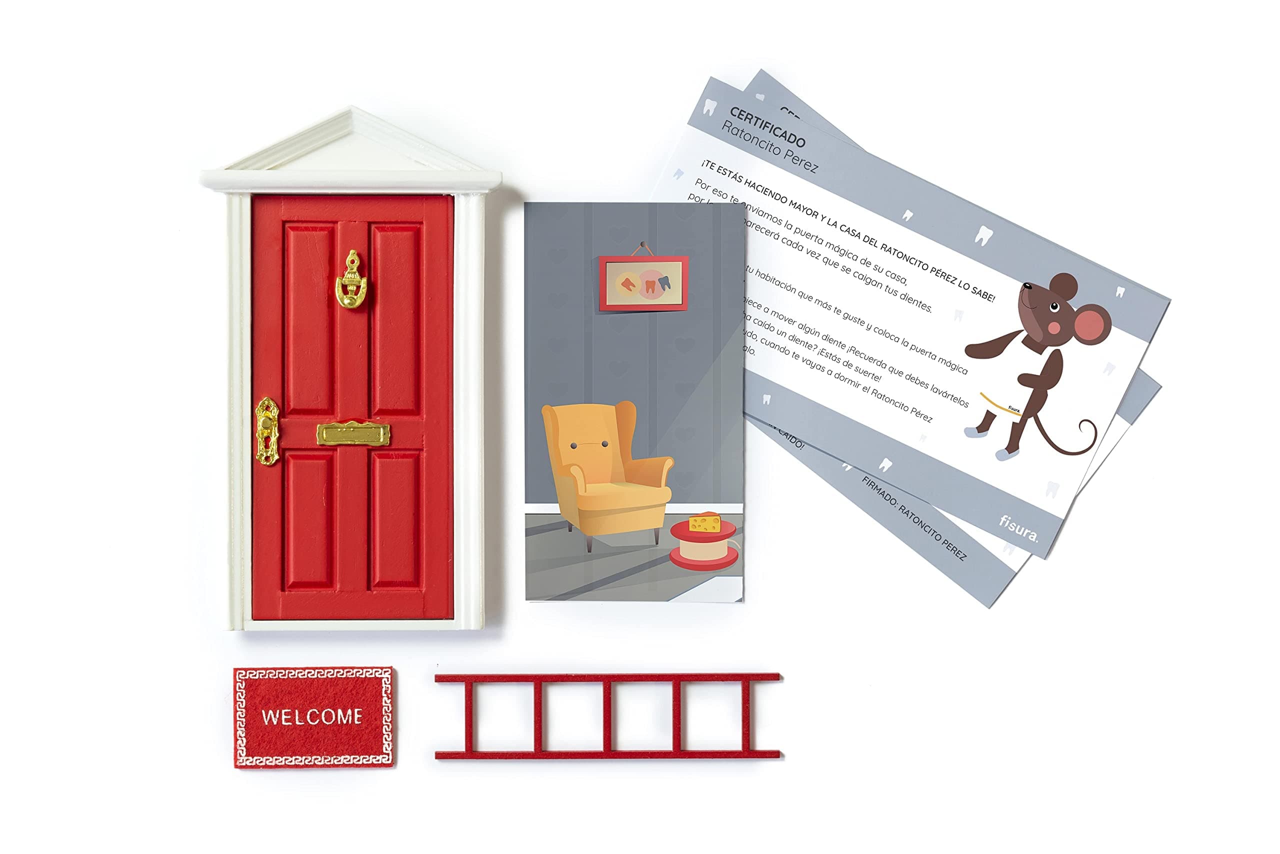 Angebot: Fisura - Zahnfee-Türchen mit 3 Accessoires und Grußkarte (Rot) 🎁