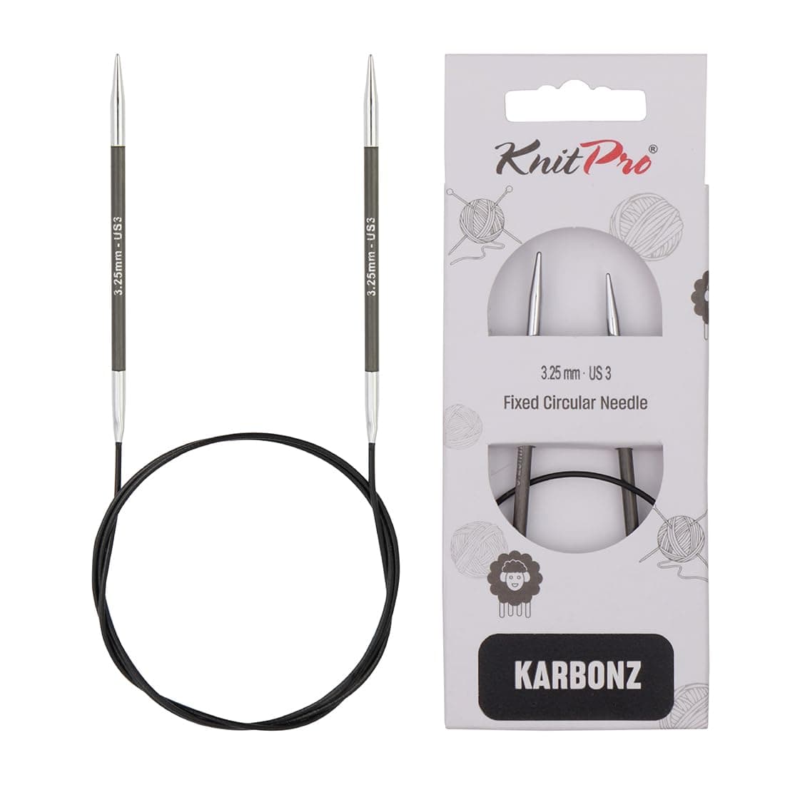 🌟 Neuheit! Karbonz-Rundstricknadel, Stärke 3,25mm (Länge 100cm) - Hi-Tech aus Karbonfasern 🌟