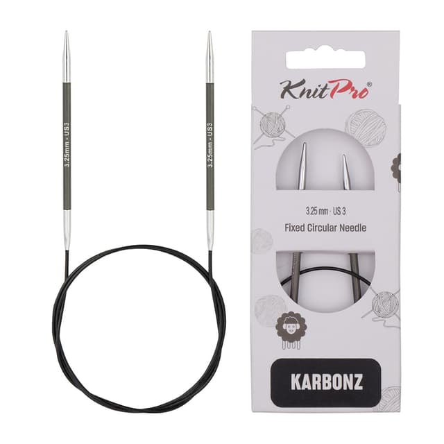 🌟 Neuheit! Karbonz-Rundstricknadel, Stärke 3,25mm (Länge 100cm) - Hi-Tech aus Karbonfasern 🌟
