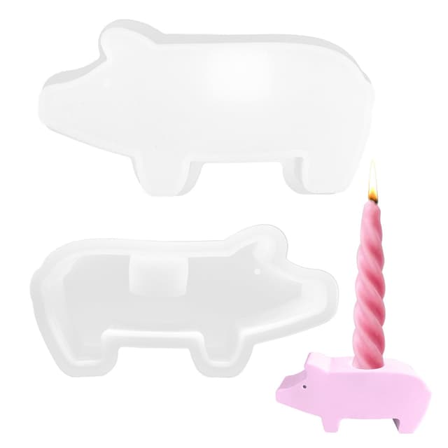 🐷 Silikonform Schwein Kerzenhalter Schweinchen - Weihnachtsdeko