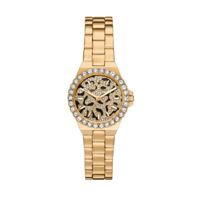 🌟 Angebot: MICHAEL KORS Lennox Damenuhr in Gold mit Glitzer - Nur 167.4€!