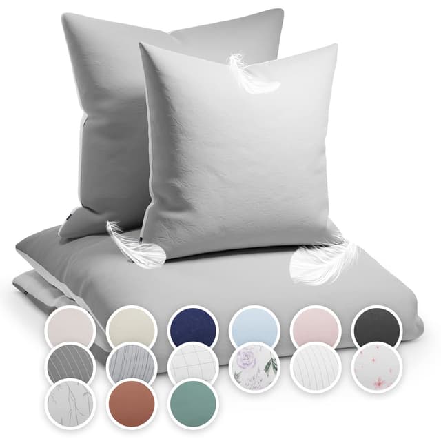 Sleepwise Bettwäsche 135x200 Sommer Bettwäsche 2tlg - ÖKO-TEX, Traumhaft Weich, Atmungsaktiv