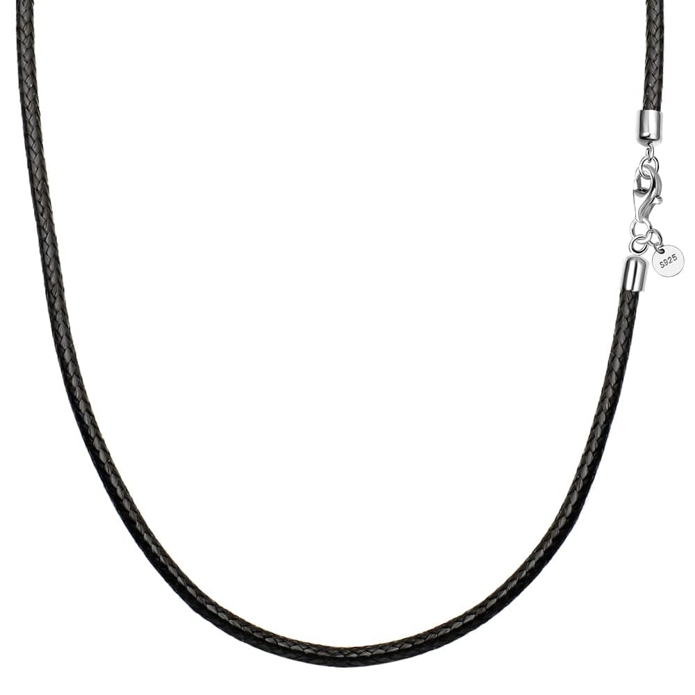 Viwind Lederkette 925 Silber Verschluss 😍 Damen Herren Kette