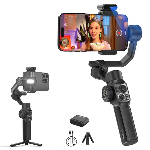 ZHIYUN Smooth-5S AI Combo [Official] AI-gestützter Smartphone Gimbal Stabilisator