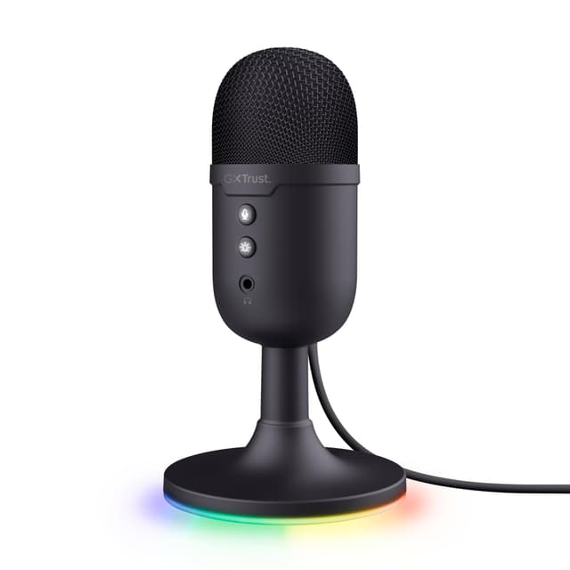 Trust Gaming GXT 236 Yami USB Streaming Mikrofon - Kondensator Gaming Mikrofon mit Nierencharakteristik und RGB Beleuchtung