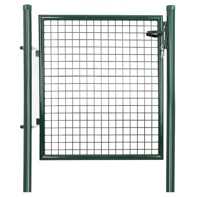 SONGMICS Gartentor aus verzinktem Stahl in Grün 🌿🔒 - Robust und langlebig