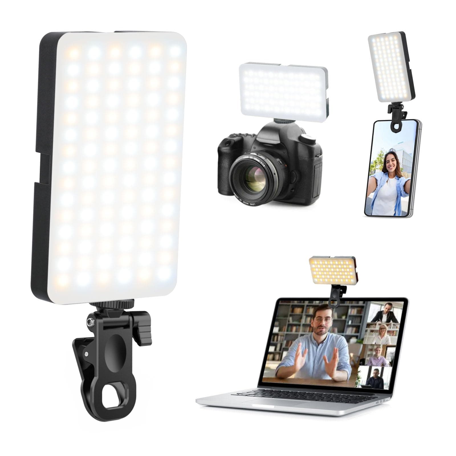 Handy Licht iPhone Selfie Licht: 90 LED Wiederaufladbare Telefonfülllichter