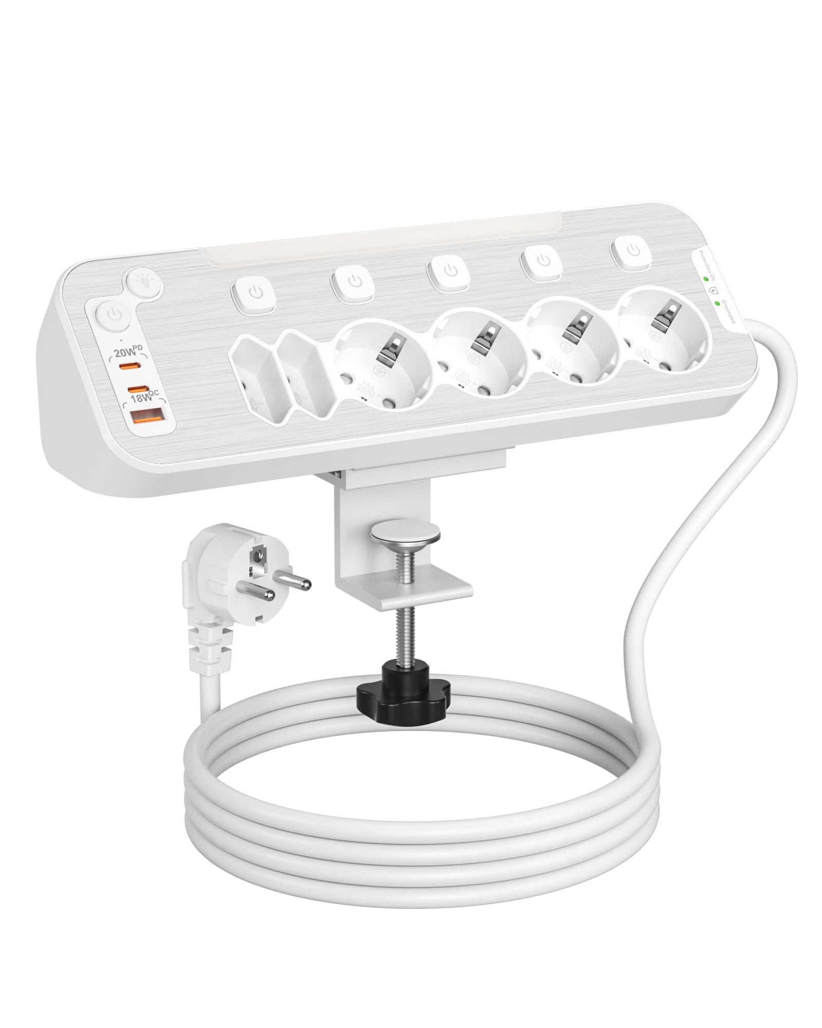🔌 Tischsteckdose mit USB C, PD 20W - Steckdosenleiste Schreibtisch 🖥️