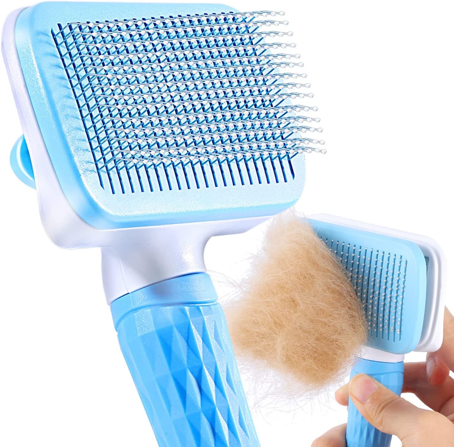 🐶🐱 ACE2ACE Haustier Hundebürste Katzenbürste, Haustier Bürsten, Hundebürste Katzenbürste für Langhaar und Kurzhaar, Blau