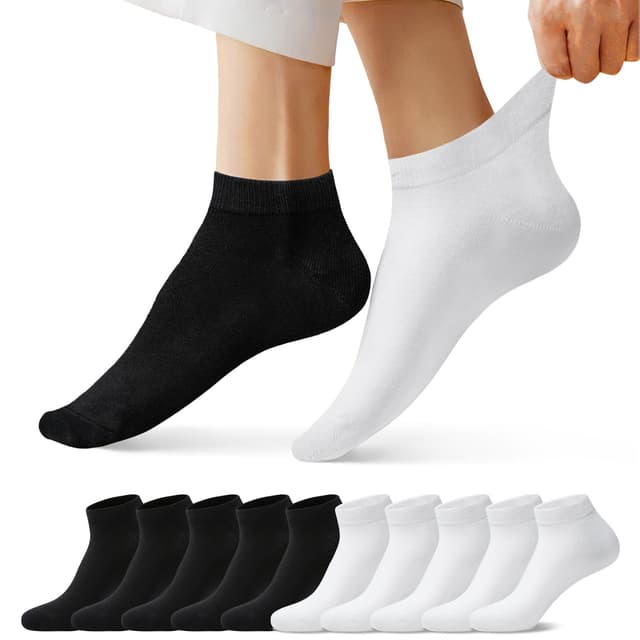 FALARY Sneaker Socken Herren Damen 10 Paar - Baumwolle Atmungsaktiv 🏃🧦