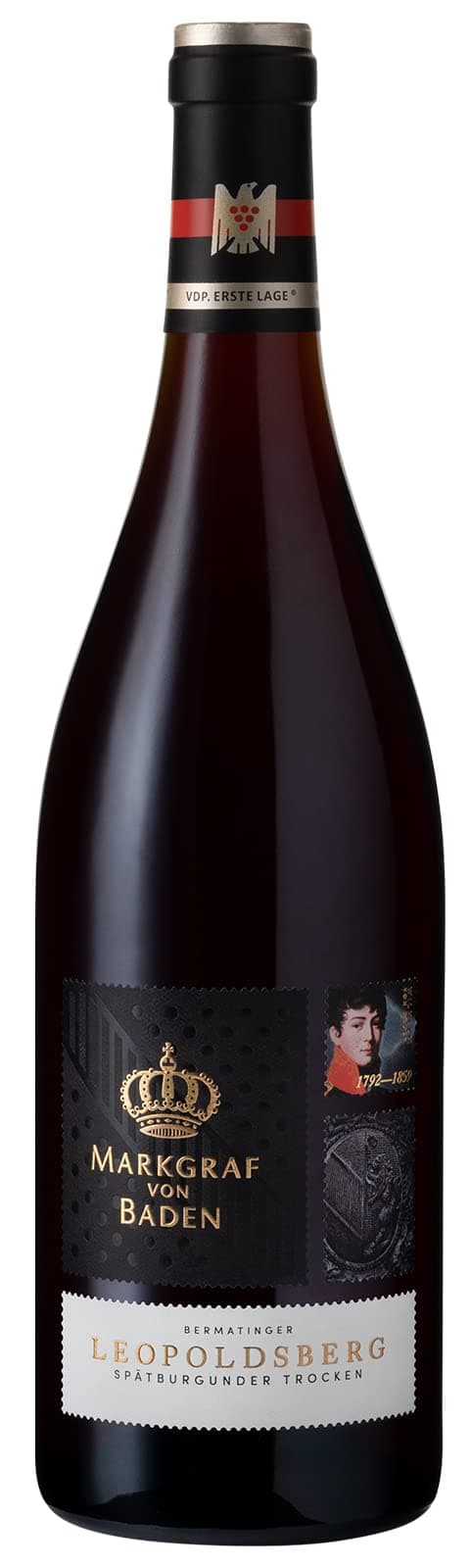 Markgraf von Baden | VDP.Erste Lage | Bermatinger Leopoldsberg Spätburgunder | Trockener Rotwein aus Baden (1 x 0,75l) 🍷🍇