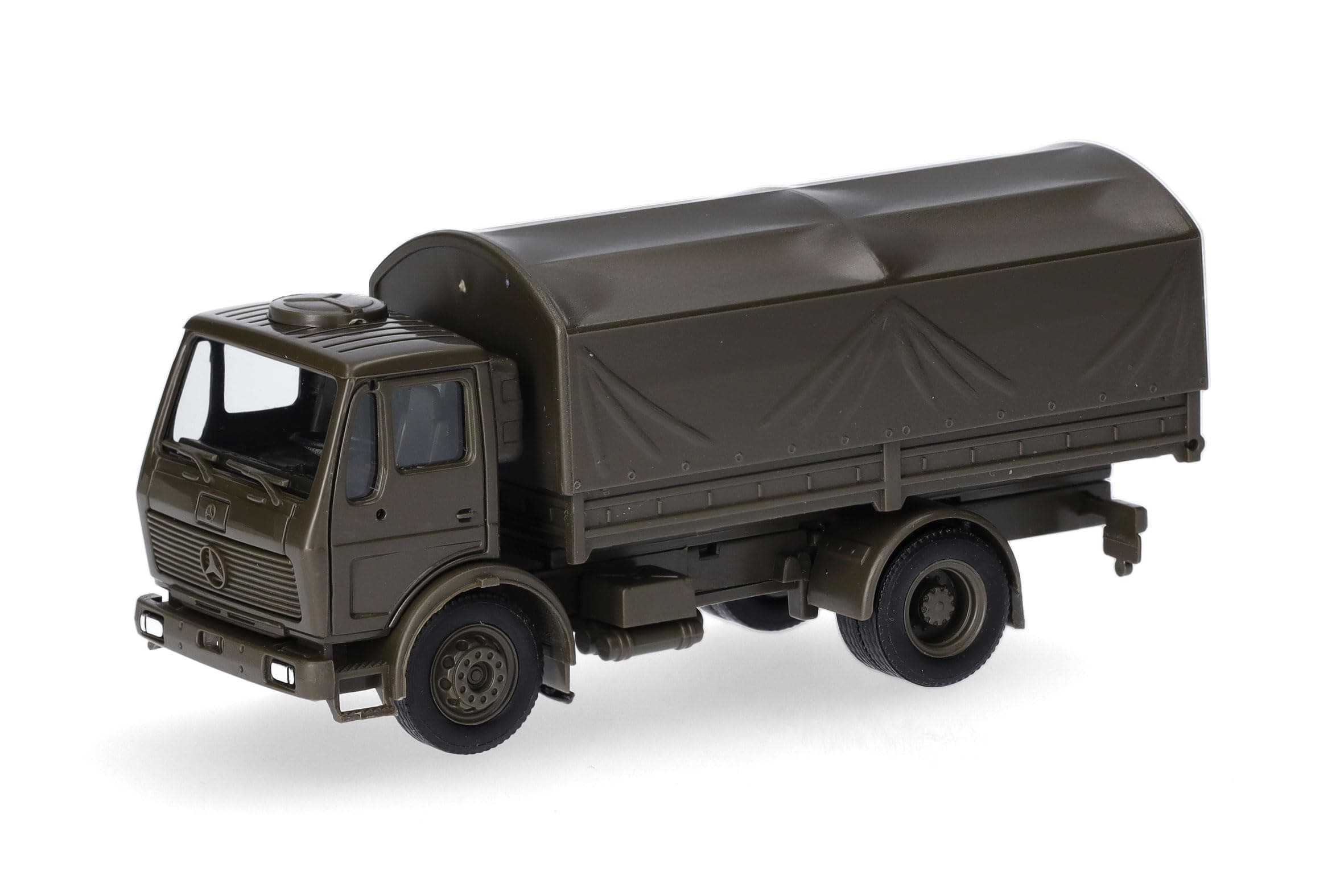 Herpa 747073 Modell Mercedes-Benz NG 5t Pritschen-LKW mit Rundplane 2achs Bundeswehr 1:87 🚚