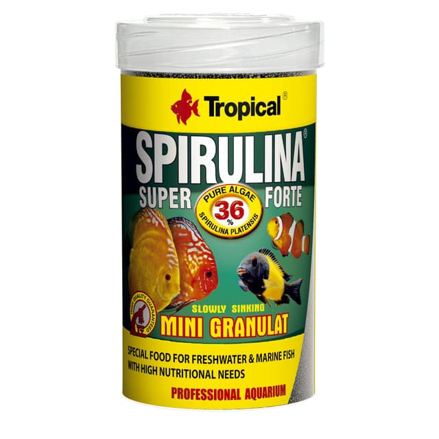 🌿🐟 Tropisches Super Spirulina Forte Mini-Granulatfutter 1 x 100 ml 🐠