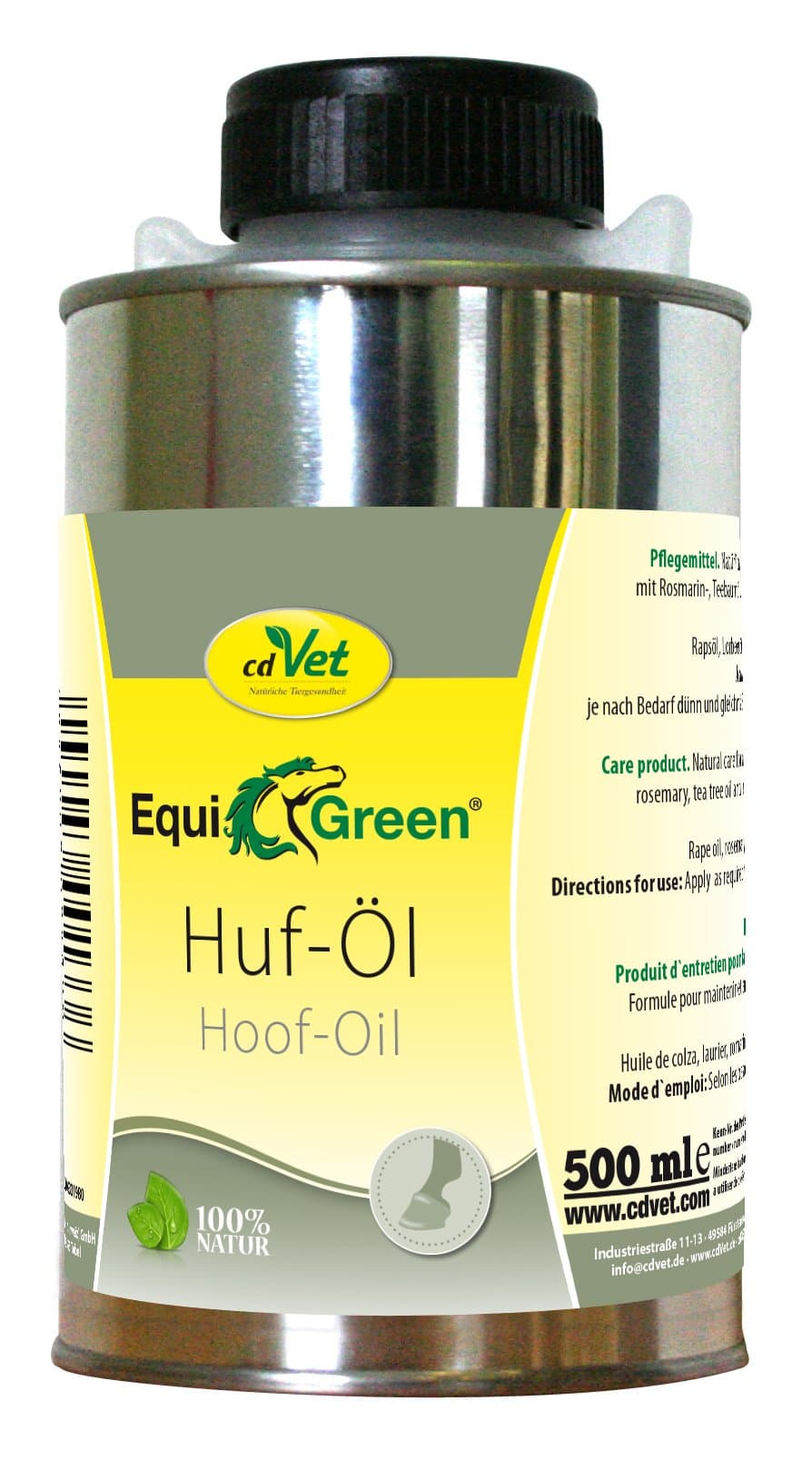 🐴🌿 EquiGreen Huf-Öl 500ml 🌿🐴 - Pflegendes Naturprodukt für Pferde