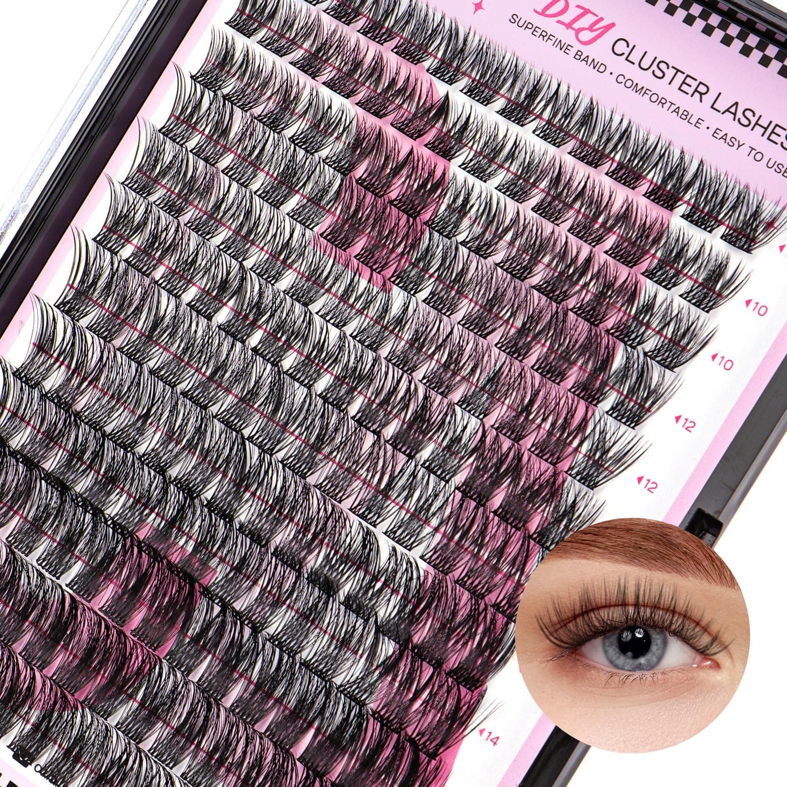 Wimpern Einzeln CALAILIS 168 Pcs DIY Cluster Wimpern D Curl Individuelle Wimpern Extensions 🌸