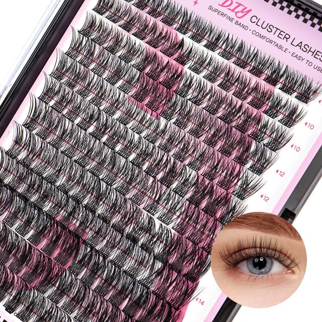 Wimpern Einzeln CALAILIS 168 Pcs DIY Cluster Wimpern D Curl Individuelle Wimpern Extensions 🌸
