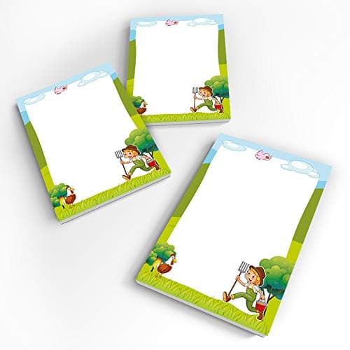 🎁 Mitgebsel 12 Mini-Notizblöcke (A7) Bauernhof/Gastgeschenk Kindergeburtstag 🎉