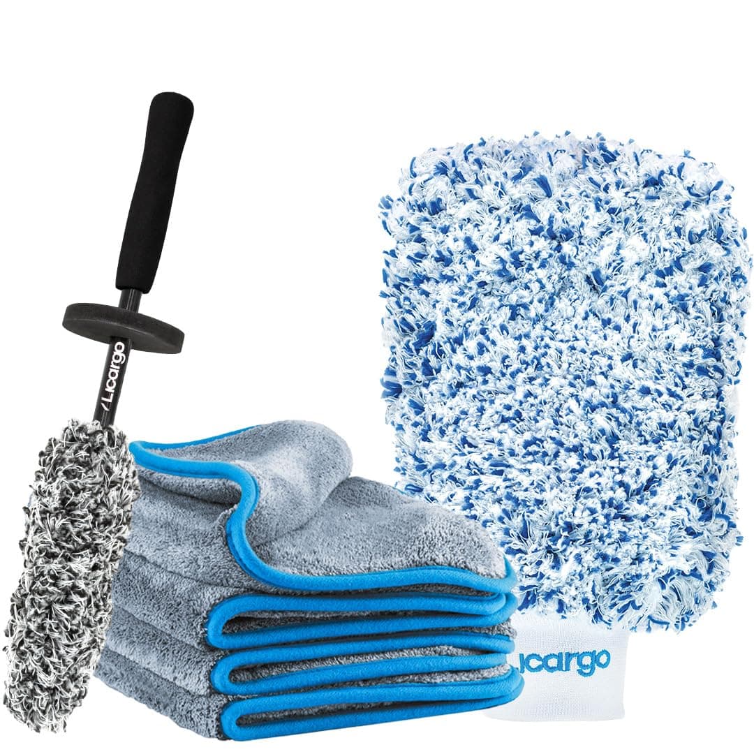 🚗 LICARGO® Autowaschhandschuh & Mikrofaser Felgenbürste Set 🧽