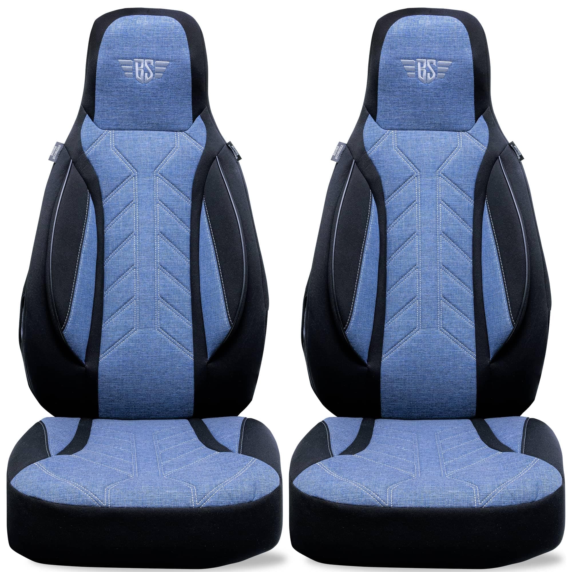 🚐 BREMER SITZBEZÜGE Wohnmobil Schonbezüge für FIAT Ducato Jumper Boxer PLKT206 PLKT206 - Schwarz/Blau