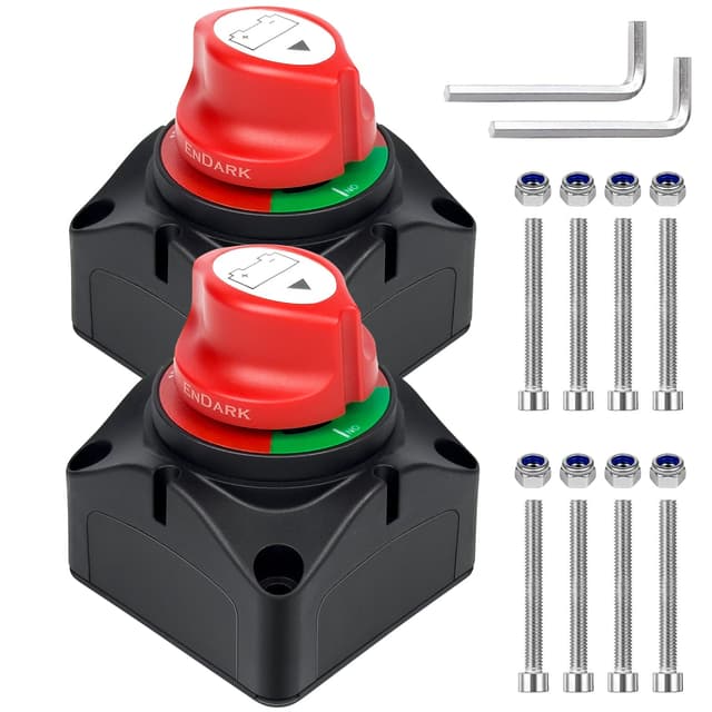 🔋 Batterie Trennschalter 12v 24v 48v: ENDARK Hauptschalter 275a Batterietrennschalter- Batterieschalter 12 volt für Auto Kfz Motorrad Autobatterie Boot 2 Packungen 2 Stück