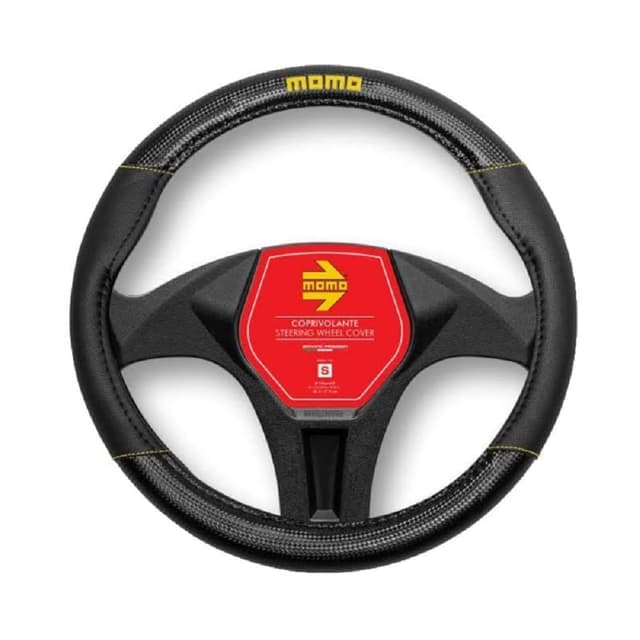 MOMO Carbon Lenkradabdeckung Schwarz und Gelb 🚗💥