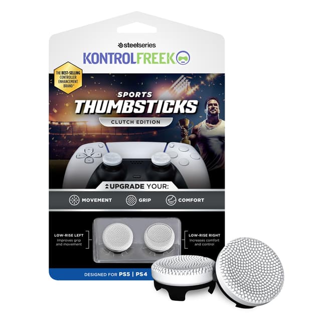 🎮 KontrolFreek Clutch für PS5 und PS4 - Performance-Thumbsticks (Schwarz & Weiß)