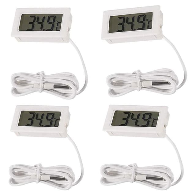🌡️ 4 Stück Digitales LCD-Thermometer für Kühlschränke, Gefrierschränke und Aquarien