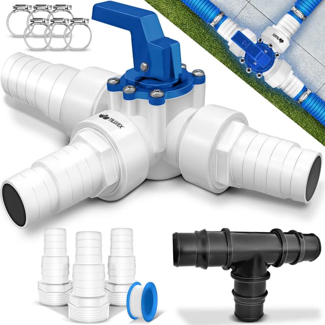 tillvex® Bypass Set Pool 12-TLG. - Ø32 & 38 mm Anschluss 🏊‍♂️💦