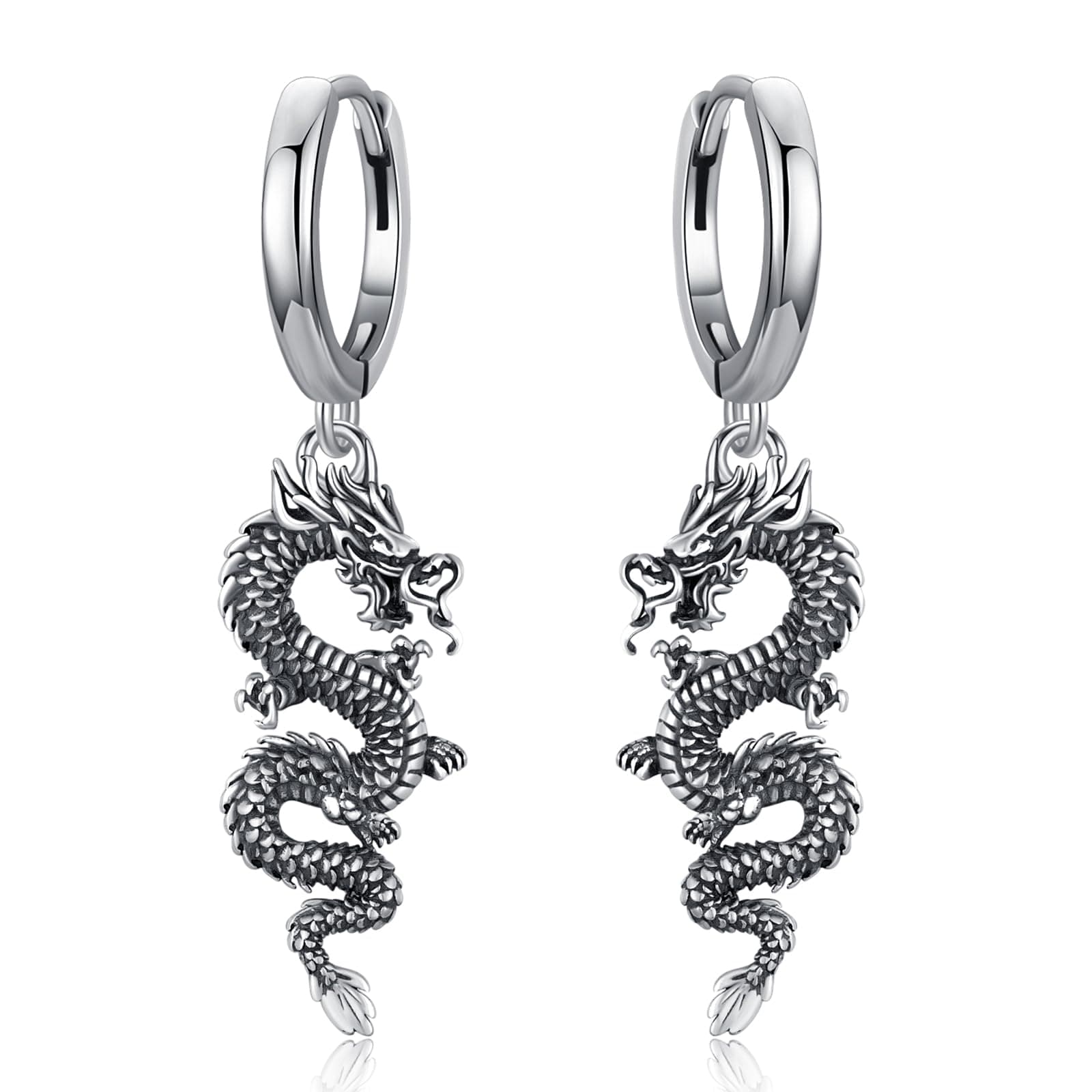 CUOKA MIRACLE Unisex Creolen 925 Sterling Silber Ohrringe Herren 😍 Muttertags Geschenk für Damen 🎁 Valentinstag 04-Engel