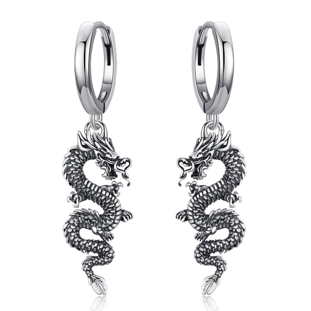 CUOKA MIRACLE Unisex Creolen 925 Sterling Silber Ohrringe Herren 😍 Muttertags Geschenk für Damen 🎁 Valentinstag 04-Engel