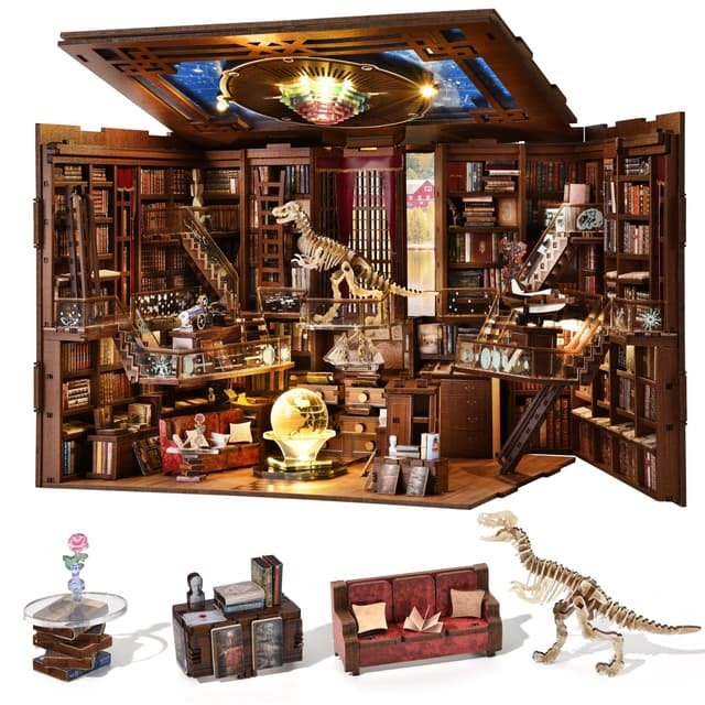 📚🏠 MiniCity Book Nook Kit 🧩🔦