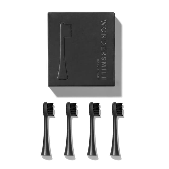 🌟 Super Deal! 🌟 Wondersmile Ersatzbürsten Schallzahnbürste (Hard, Ultimate Black, 4er Pack)
