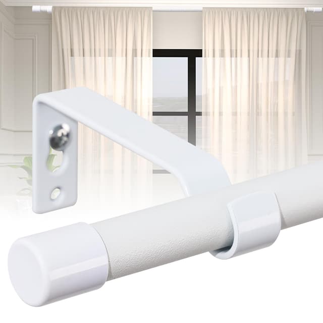 🌟 Ausziehbare Gardinenstange 71-210 cm - Weiß