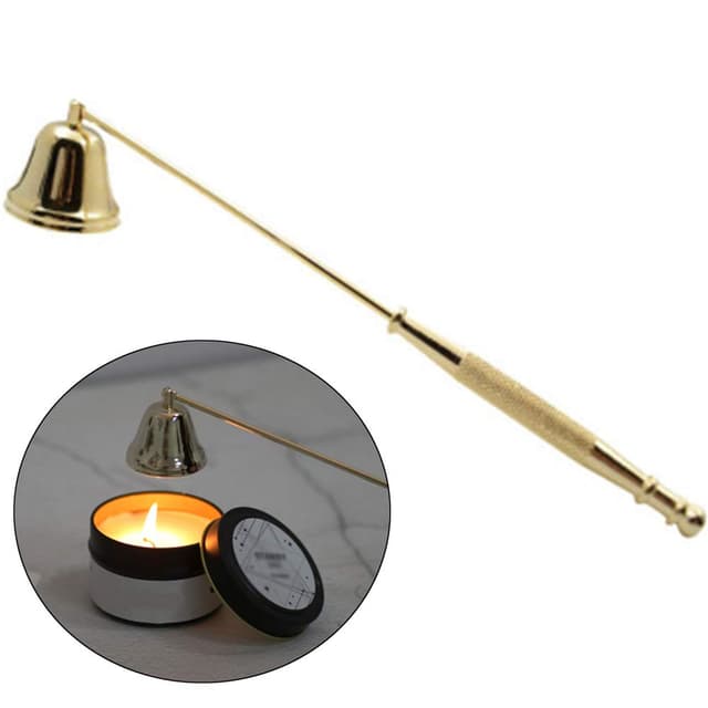 🕯️🔥 Xinlie Kerzenlöscher aus Edelstahl (Gold) - Hochwertiges Kerzenwerkzeug