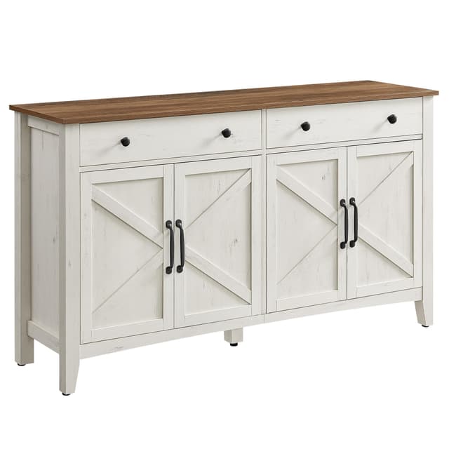 VASAGLE Küchenschrank & Sideboard mit Schubladen - Landhausstil 40x140x80 cm
