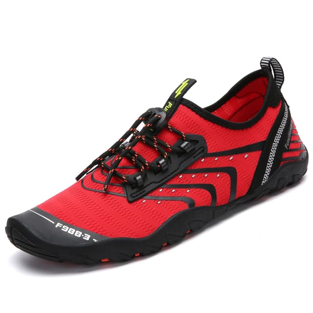 🌊🩴 SAGUARO Badeschuhe Strandschuhe Aquaschuhe Wasserschuhe Surfschuhe Schwimmschuhe für Damen Herren Kinder, GR.35-48 Strand Rot 40 EU 🌊🩴