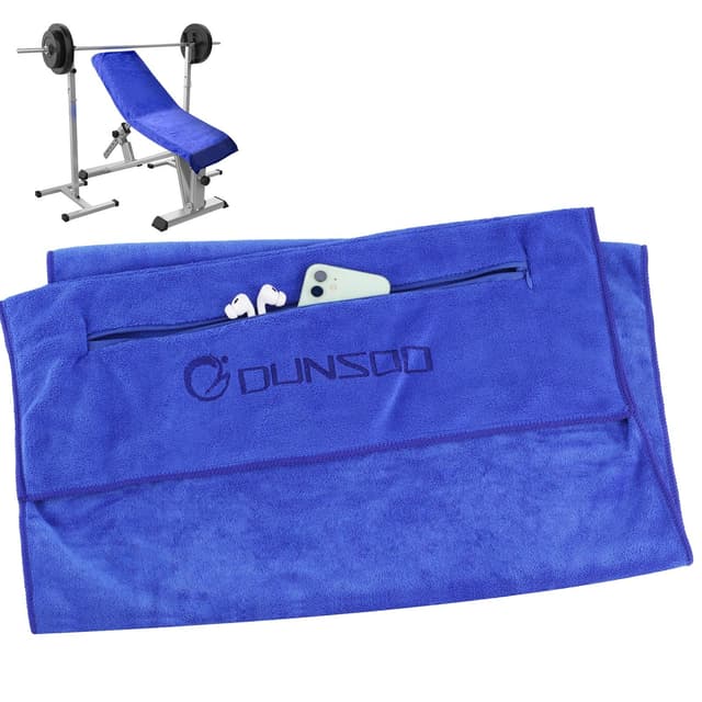 🏋️‍♂️ DUNSOO Fitness Handtuch I Mikrofaser Sporthandtuch mit Reißverschlusstasche 🏋️‍♂️