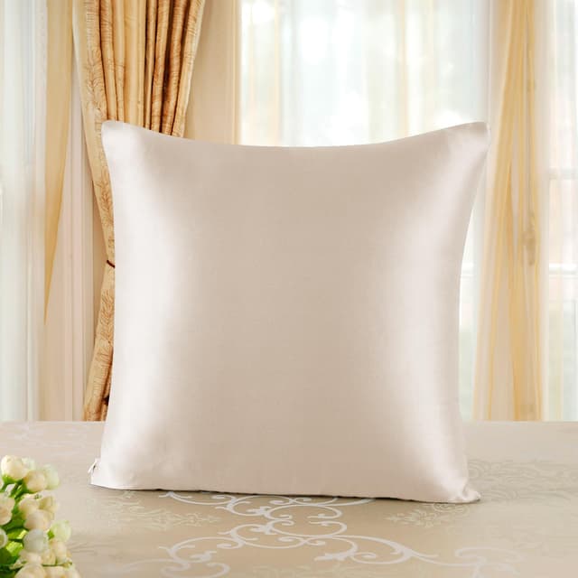 townssilk Seidenkissenbezug 40x40cm - 100% Maulbeerseide, 19mm, beidseitig Seide, Taupe