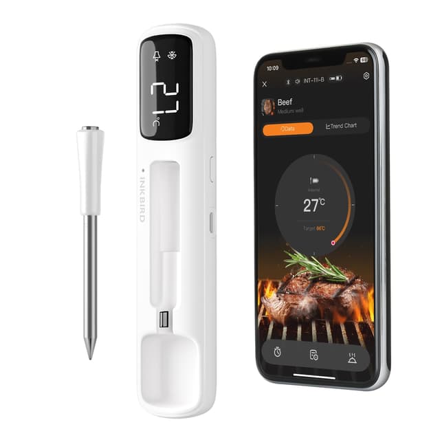 🔥 Inkbird INT-11I-B Mini Fleischthermometer Bluetooth 5.4 mit 305m Reichweite