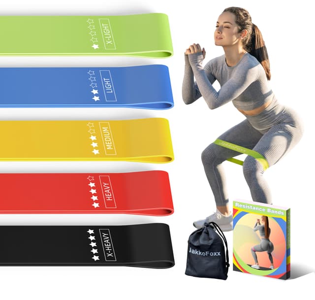 🏋️‍♀️ Fitnessbänder 5er Set | Hochwertige Widerstandsbänder für Heim-Fitness und Physiotherapie