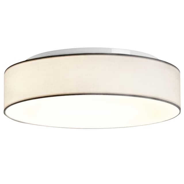 Zedelmaier Deckenlampe Stoff Rund 50cm E27x3 max.40W Deckenleuchte Weiß Stoffschirm