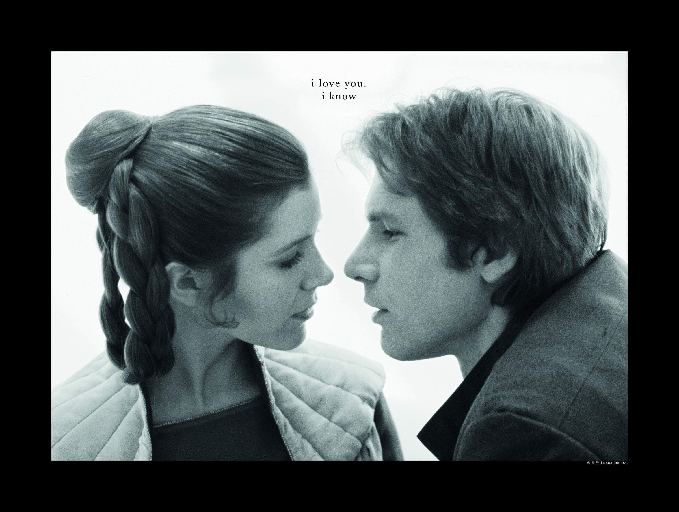 🌟 Komar Wandbild | Star Wars Classic Leia Han Love | Kinderzimmer, Jugendzimmer, Dekoration, Kunstdruck 🖼️