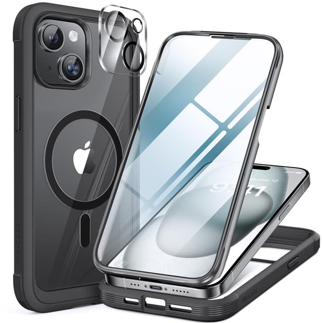 📱 Miracase 360 Grad für iPhone 15 Hülle mit Magsafe und Glas Schutzfolie