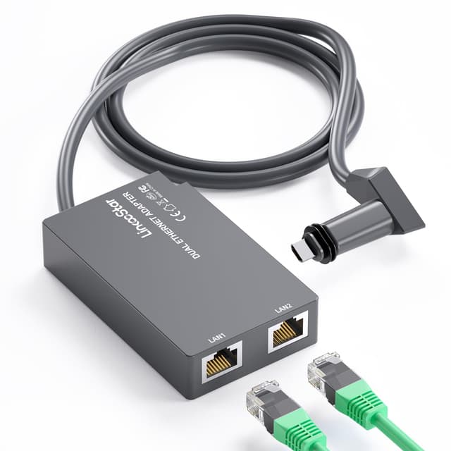 Linkoostar Double Multi-Ports Starlink Ethernet-Adapter für Starlink Gen 2